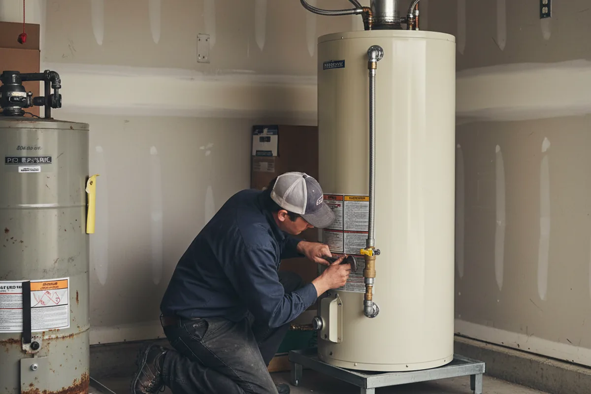 Water heater and shutoff valve replacement in Pearce